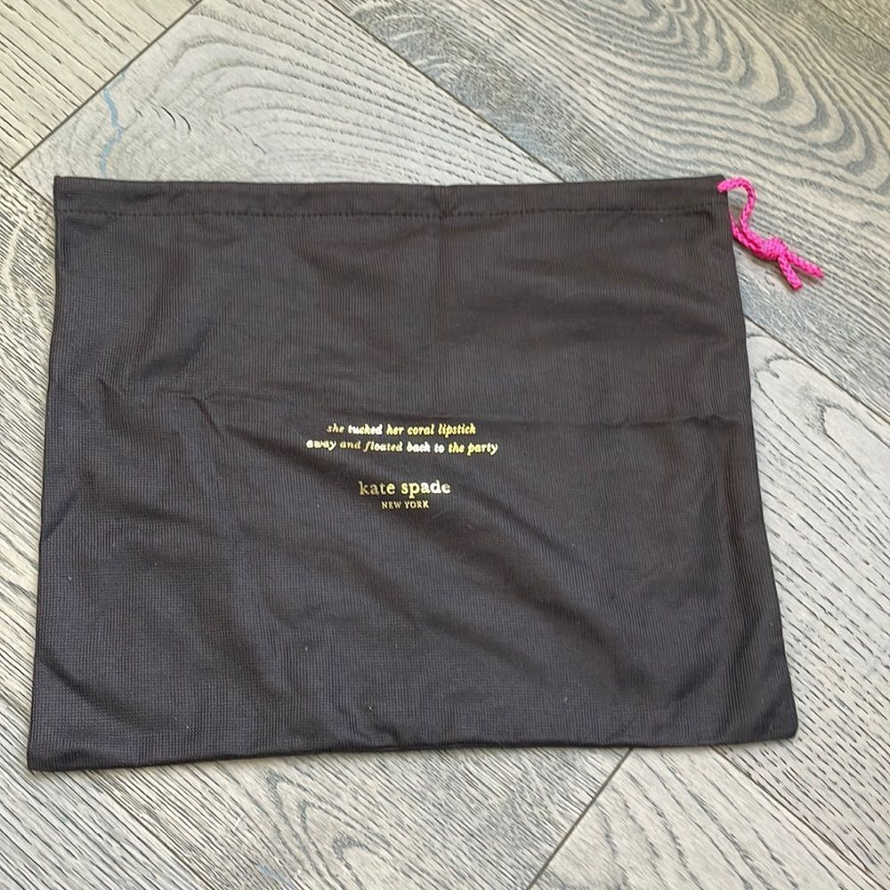 Kate, spade, dust bag, purse protector, like new brown gold